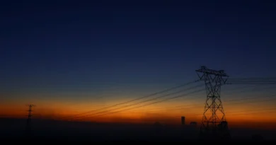 Eskom electricity infrastructure with power lines and substation during tariff increase period