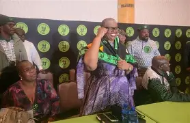 Former eThekwini Mayor Zandile Gumede joins MK Party alongside Jacob Zuma in Durban.